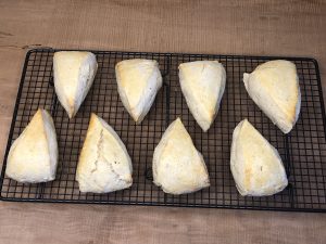 cardamom Scones on a cooling rack